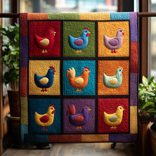 Patchwork Flock Quilted Blanket NCU0TV076