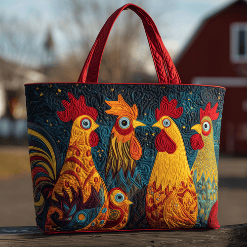 Patchy Peckers Quilted Tote Bag NCU0TH2835