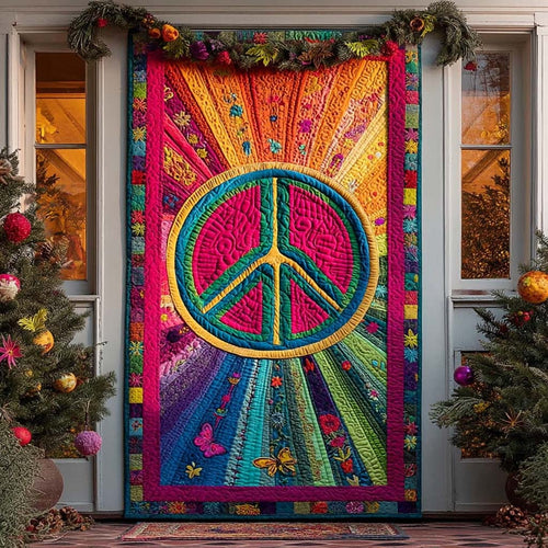 Peace Bloom Quilted Door Cover NCU0XD1611