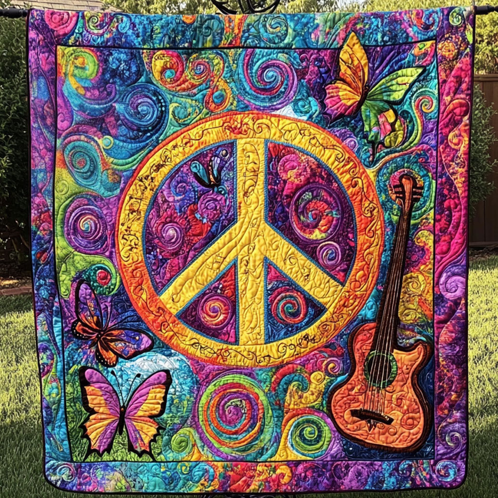 Peaceful Chords Quilted Blanket NCU0NT5779