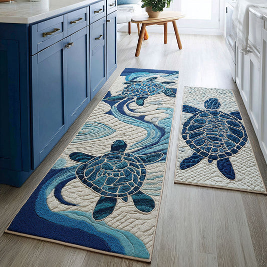 Peaceful Turtle Trail Kitchen Area Rug NCU0PT10013