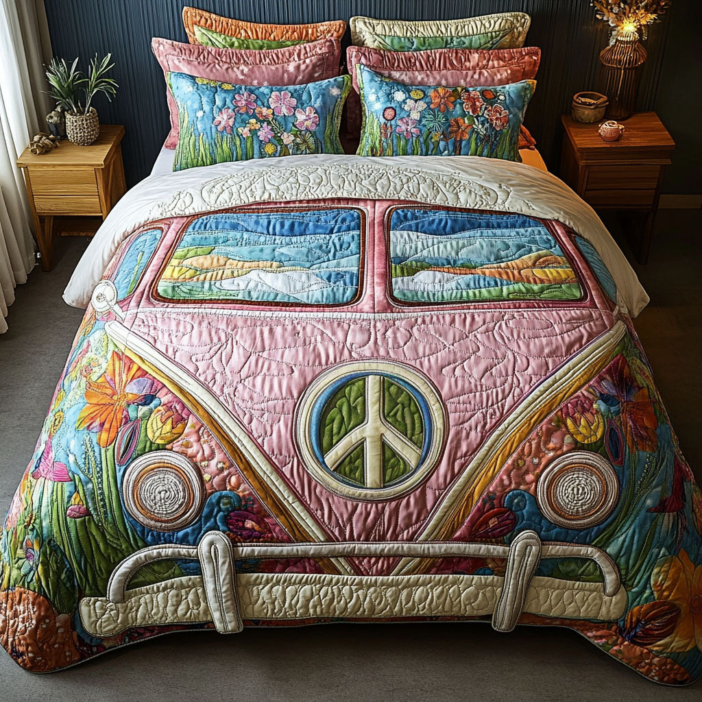 Colorful Tranquility 3-Piece Quilted Bedding Set NCU0NNT282