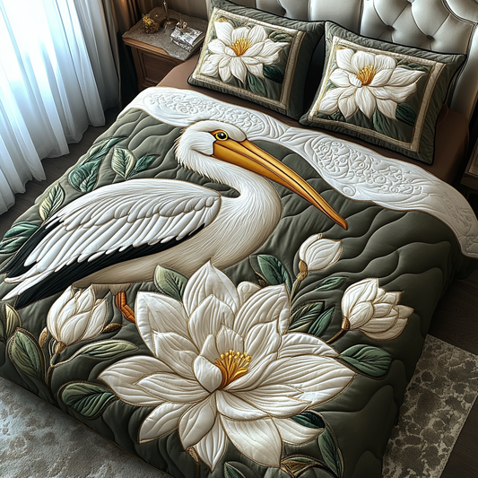 Pelican Reflections 3-Piece Quilted Bedding Set NCU0DV4843