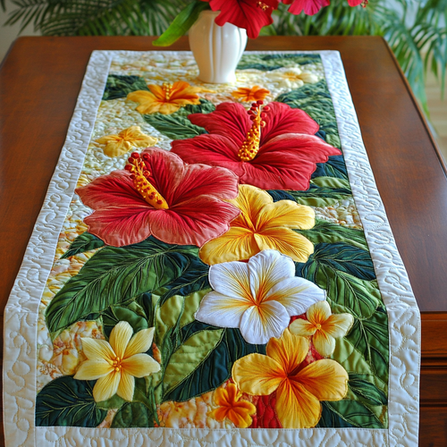 Petal Path Quilted Table Runner NCU0VL1787