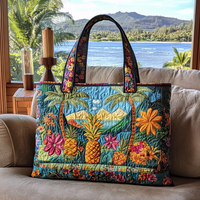 Pineapple Sunset Quilted Tote Bag NCU0VL2642