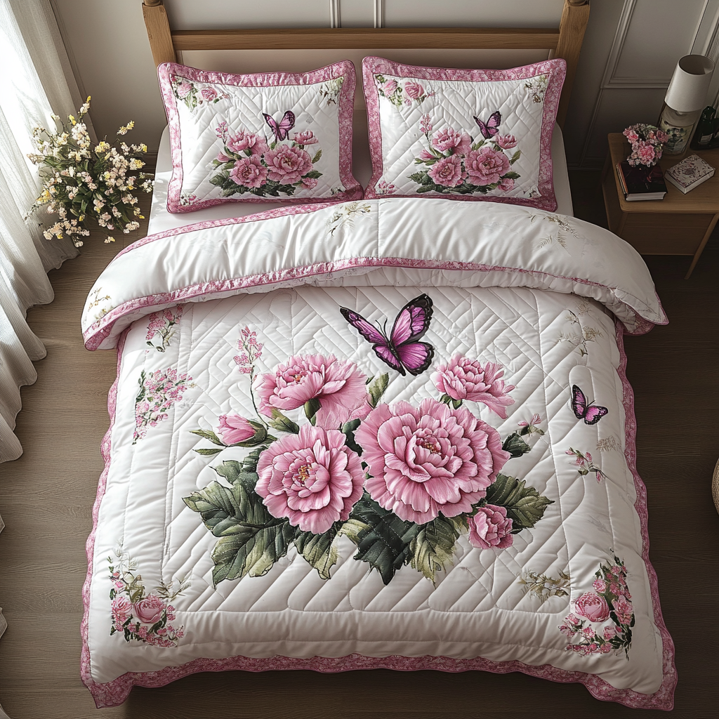 Pink Serenity Quilted Blanket NCU0TL723