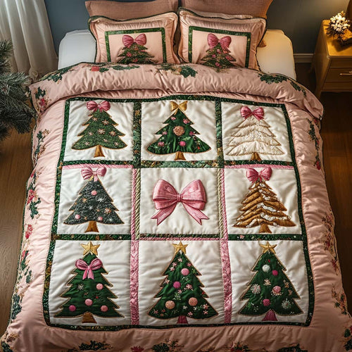 Pink Elegance 3-Piece Quilted Bedding Set NCU0NT2014