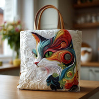 Playful Whiskers Quilted Tote Bag NCU0NT8608