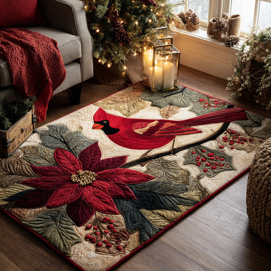 Poinsettia Cardinal Area Rug NCU0HH514