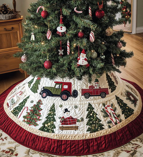Polar Parade Quilted Christmas Tree Skirt NCU0PT1036