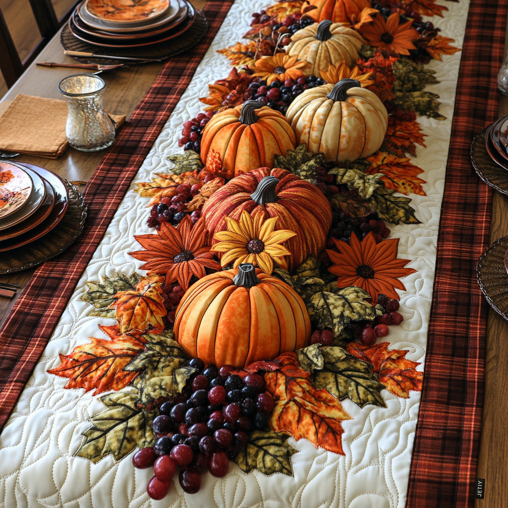 Pumpkin Lane Table Topper NCU0NTV022