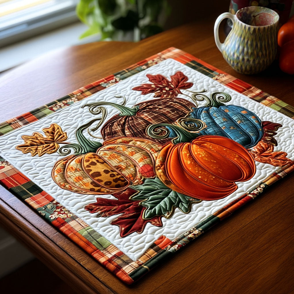 Pumpkin Petals V2 Quilted Place Mat NCU0PT8282