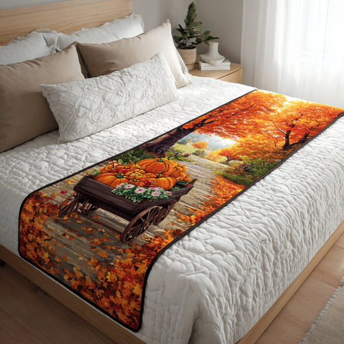 Pumpkin Harvest Quilted Bed Runner NCU0DK9297
