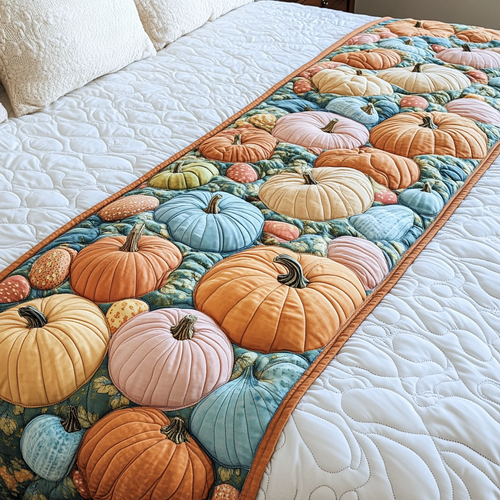 Pumpkin Meadow Quilted Bed Runner NCU0DK9296
