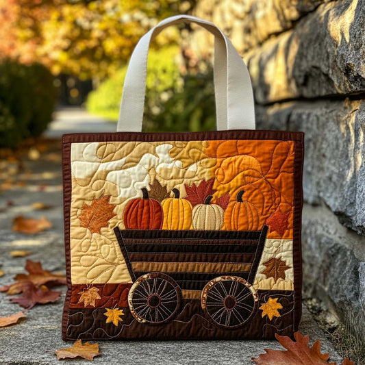 Pumpkin Path Quilted Tote Bag NCU0XD036