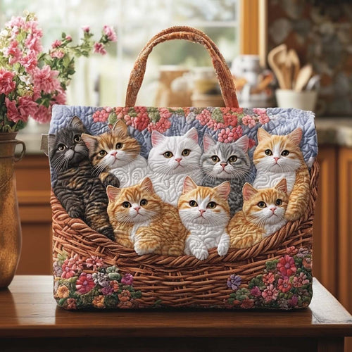Purrfect Moments Quilted Tote Bag NCU0NT8610