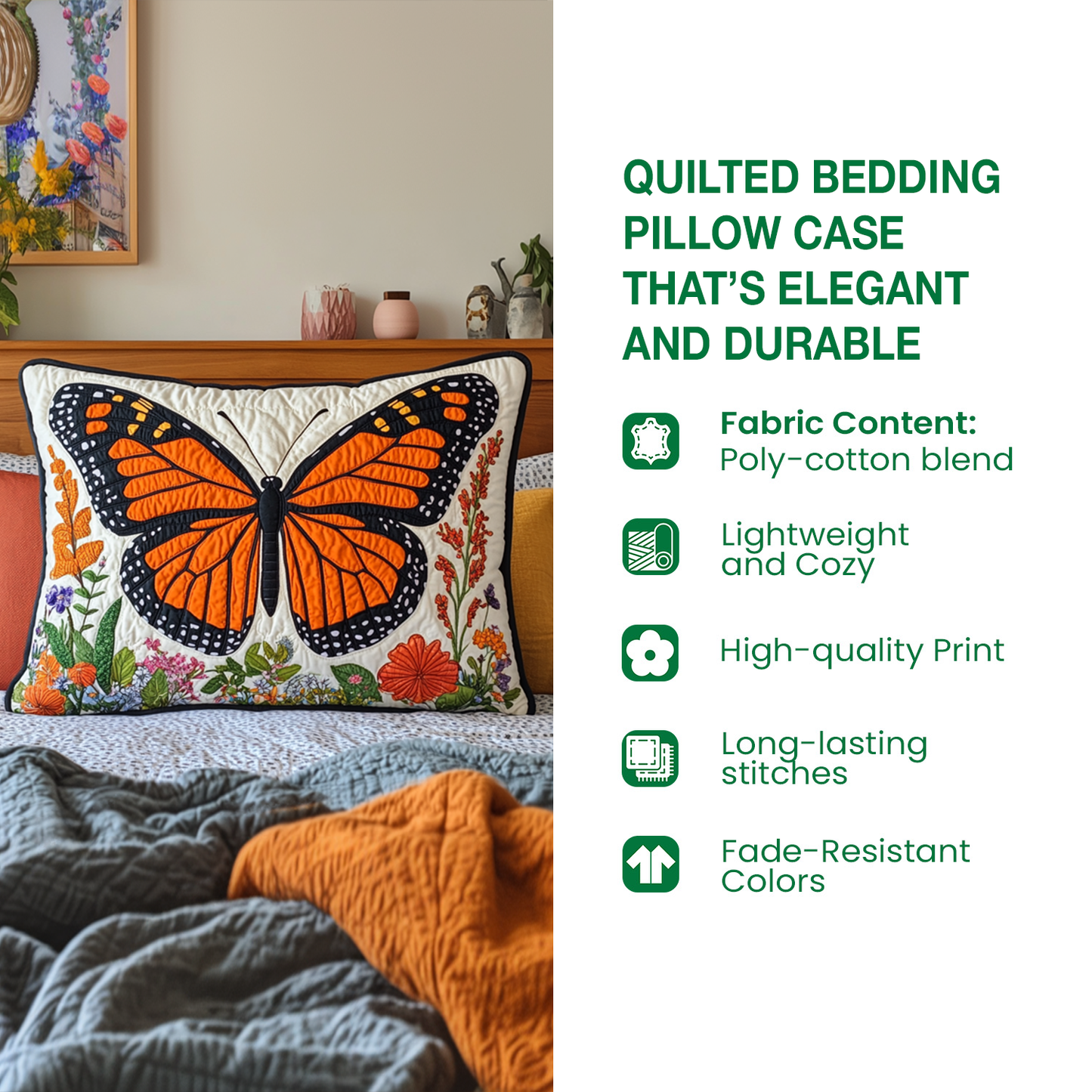 Wagon Trail Quilted Bedding Pillow Case NCU0QD044