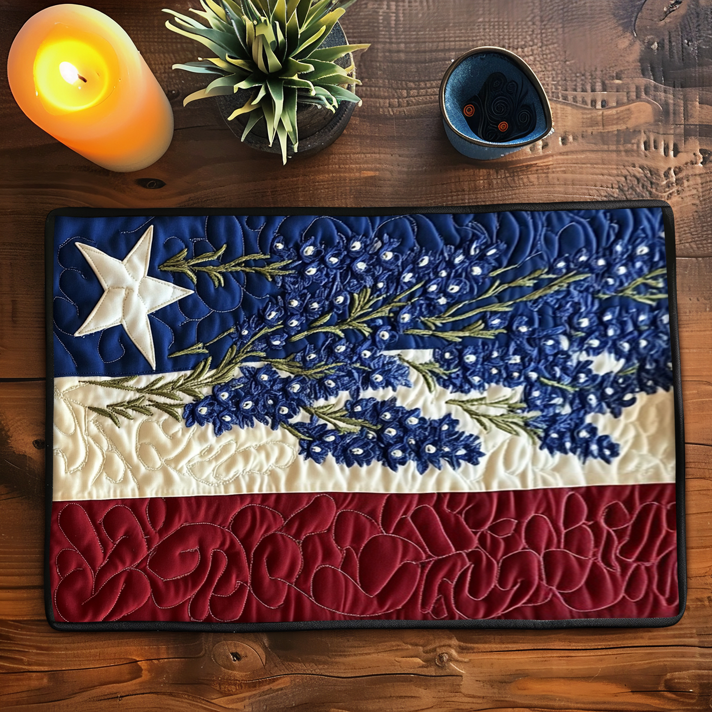 Flag Blooms Quilted Place Mat NCU0VH4395