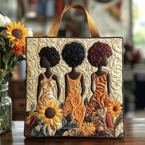 Radiant Black Soul Quilted Tote Bag NCU0NT8758