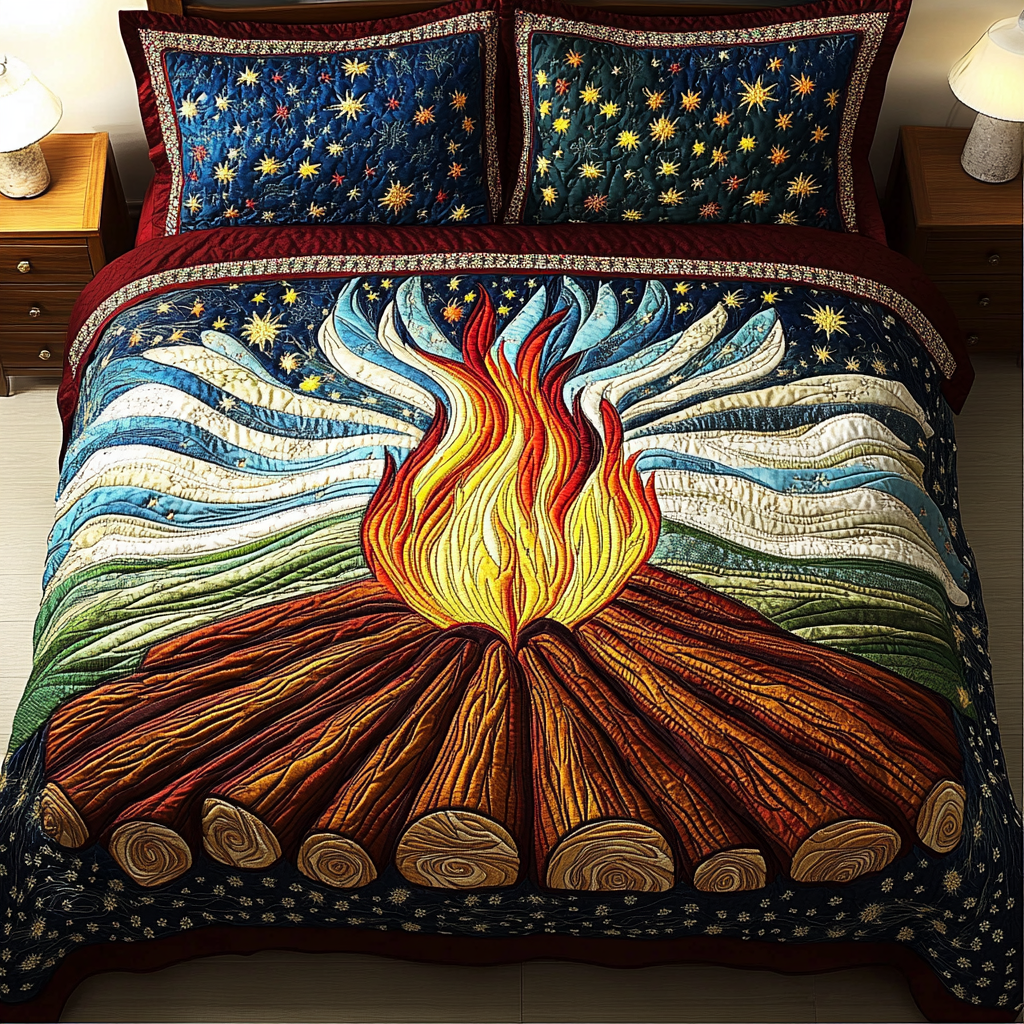 Radiant Heat 3-Piece Quilted Bedding Set NCU0DK4575
