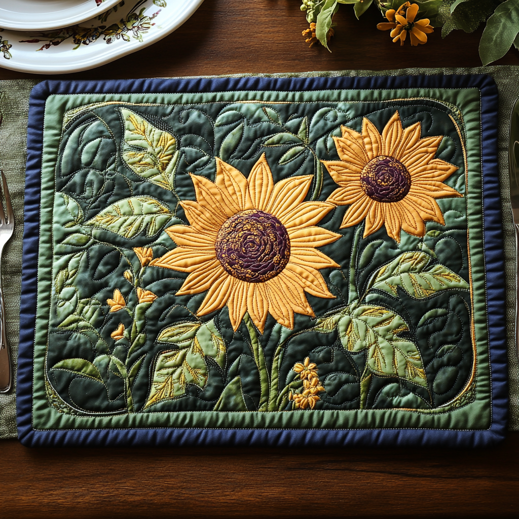 Radiant Petals Quilted Place Mat NCU0DV3145