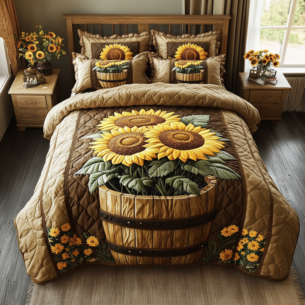 Sunshine Fields Quilted Blanket NCU0TH713