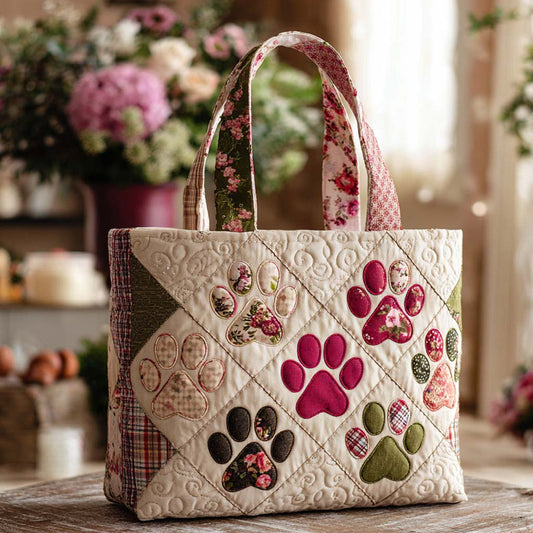 Rainbow Paw Parade Quilted Tote Bag NCU0NT9279