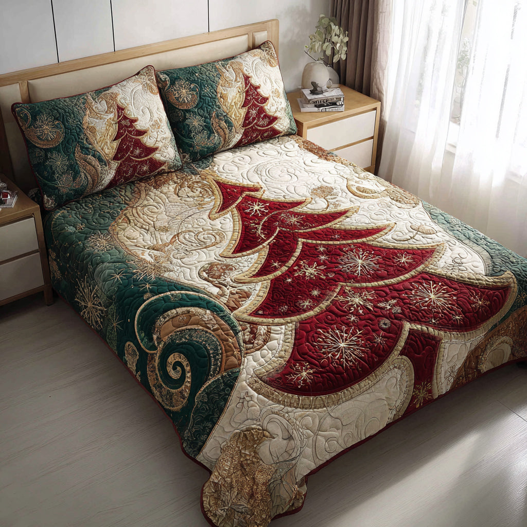 Christmas Sentinel 3-Piece Quilted Bedding Set NCU0NNT156