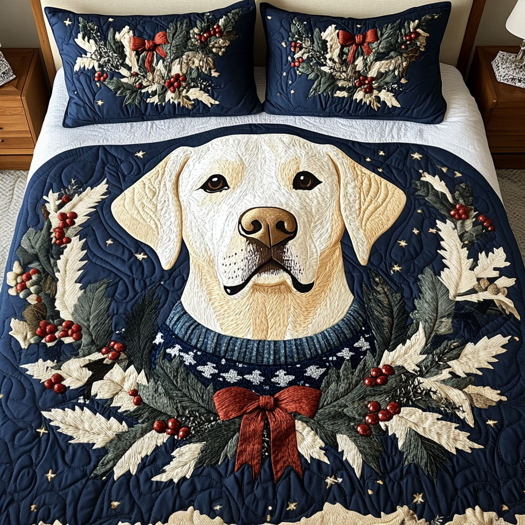 Bulldog Winter Magic Quilted Blanket NCU0PT1538