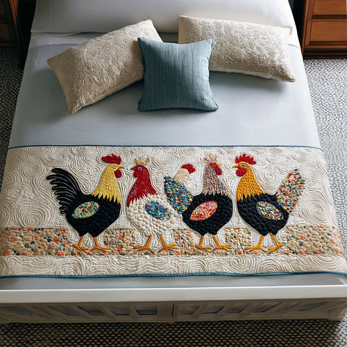 Rooster Royale Quilted Bed Runner NCU0PT8073