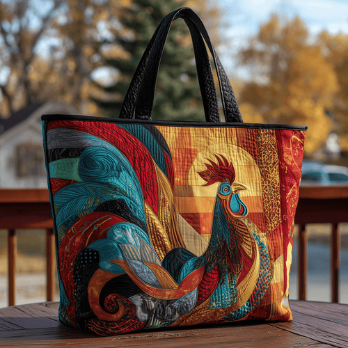 Rooster Royale Quilted Tote Bag NCU0TH2830