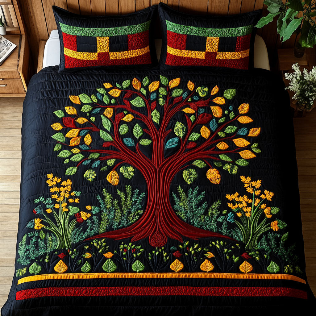 Cultural Roots 3-Piece Quilted Bedding Set NCU0NTD1836