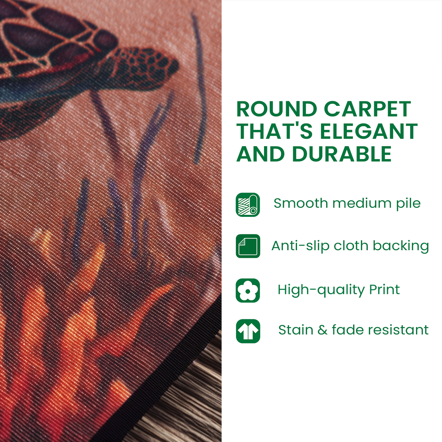 Boho Elephant Round Carpet NCU0NT10721