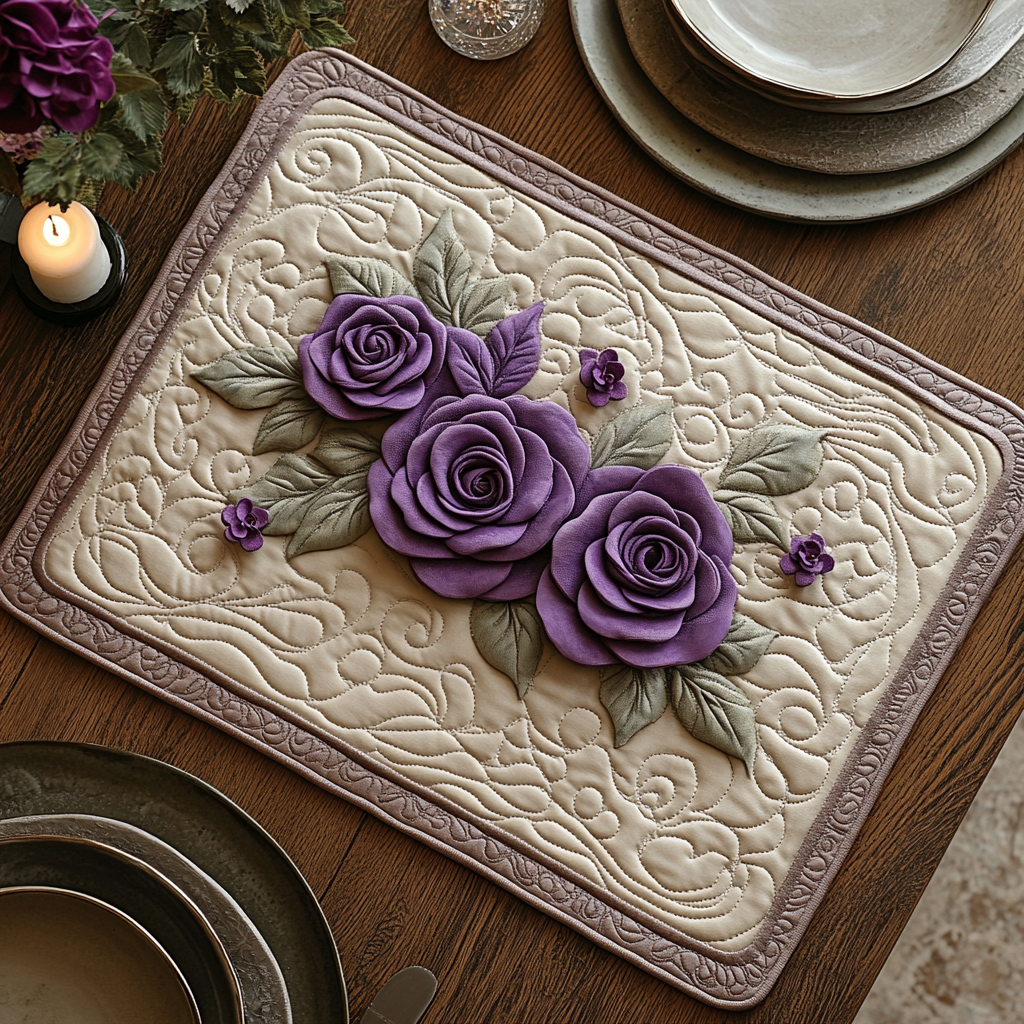 Royal Petals Quilted Place Mat NCU0DV3803