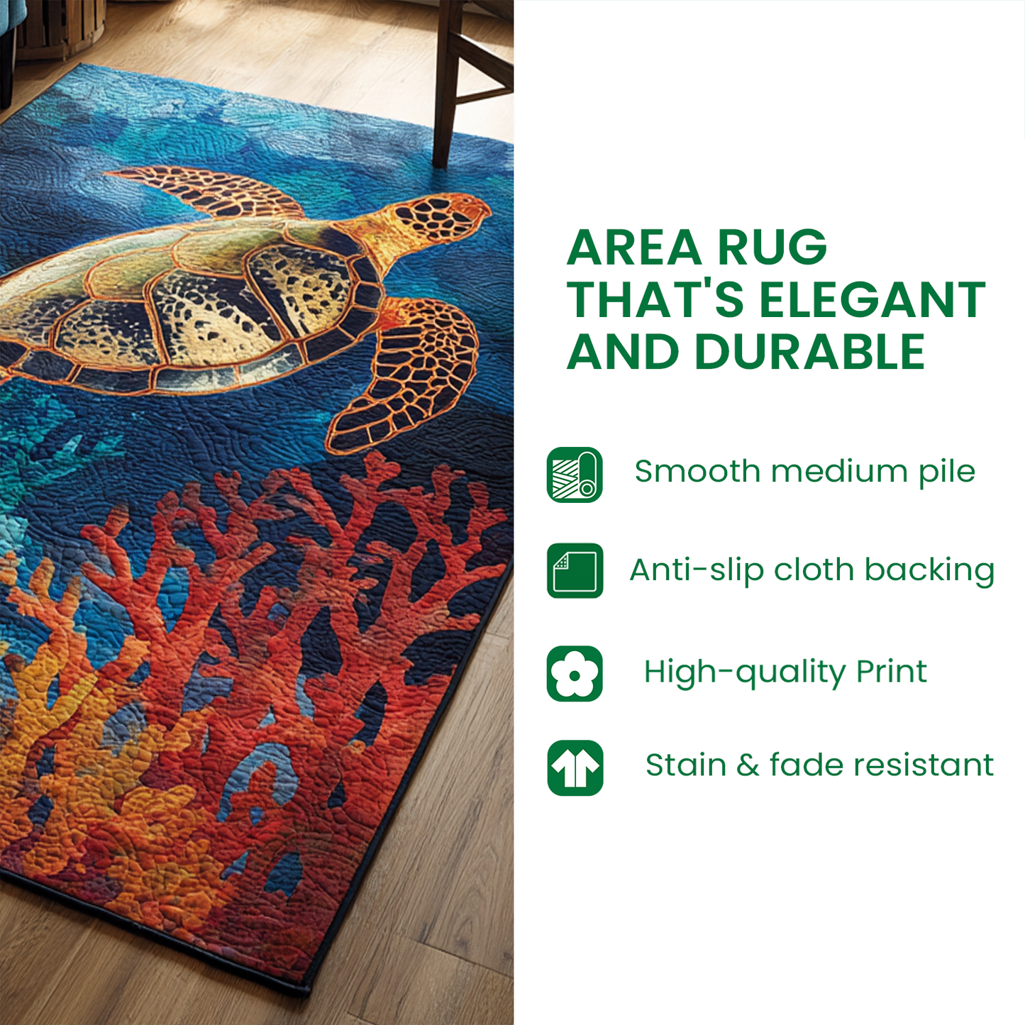 Calm Turtle Area Rug NCU0NT10053