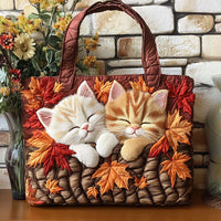Rustic Cat Path Quilted Tote Bag NCU0NT8748