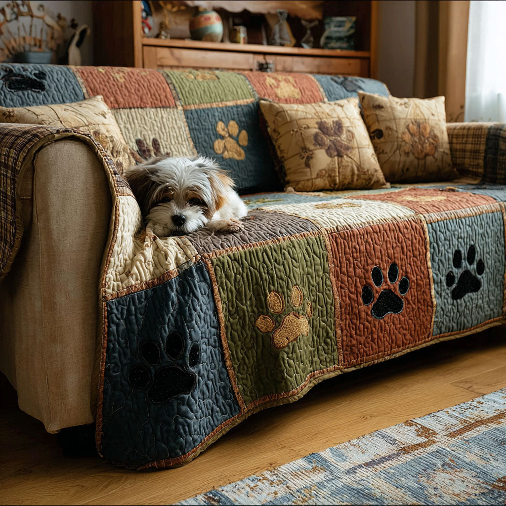 Forest Paws Quilted Sofa Cover NCU0NNT2825