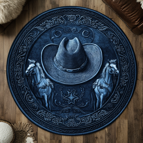 Rustic Round Quilted Round Mat NCU0VH5024