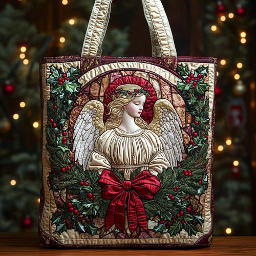 Sacred Angel Noel Quilted Tote Bag NCU0XD655