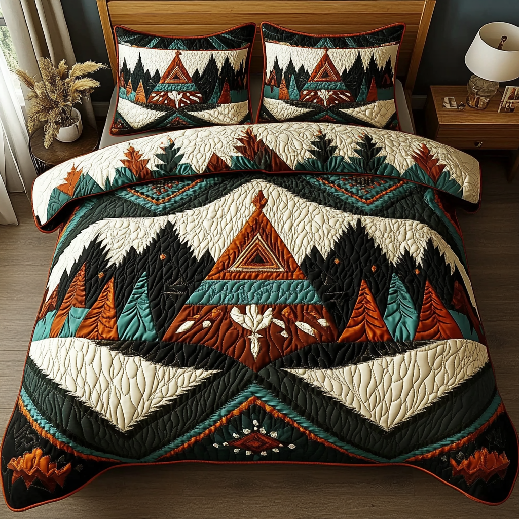 Sacred Grove 3-Piece Quilted Bedding Set NCU0NNT213