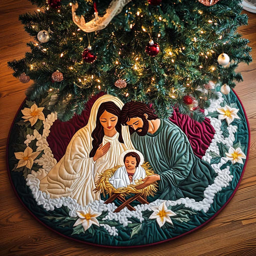 Sacred Harmony Christmas Quilted Tree Skirt NCU0NT1829