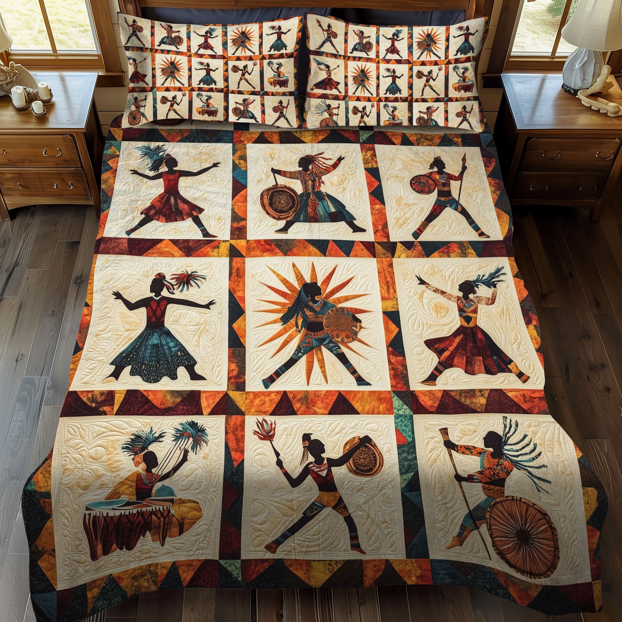 Sacred Emblem Quilted Curtains GFTOQM2392