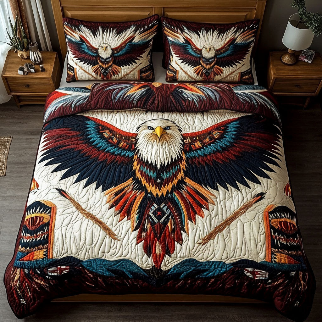 Blooming Horizon 3-Piece Quilted Bedding Set NCU0NVH320