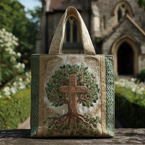 Sacred Intersection Quilted Tote Bag NCU0PT8177