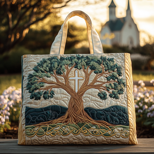 Sacred Lines Quilted Tote Bag NCU0PT8178
