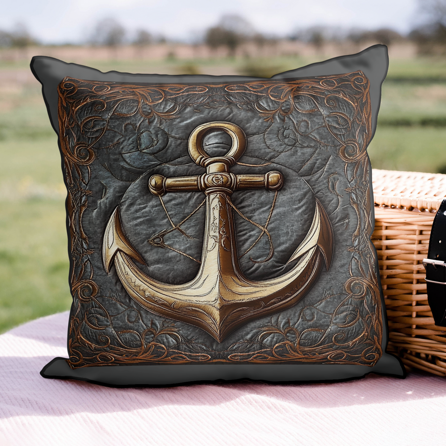 Sailor Anchor Quilted Pillow Case NCU0DK6347