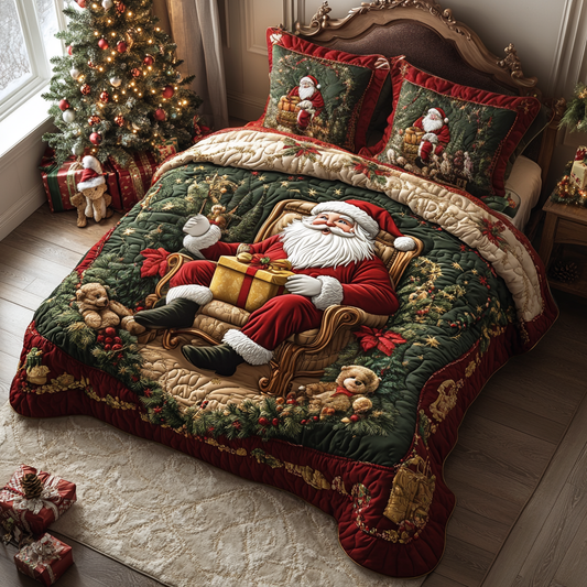 Christmas 3-Piece Quilted Bedding Set NCU0VT237