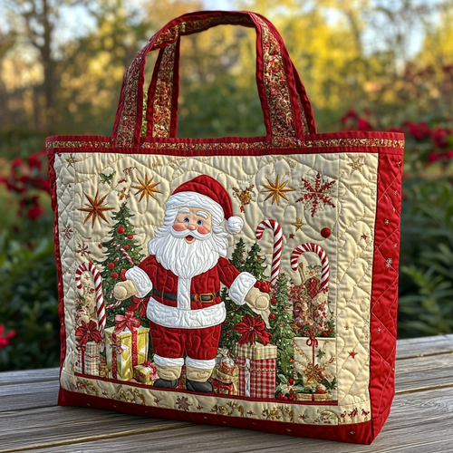 Santa Cheer Quilted Tote Bag NCU0DK9746
