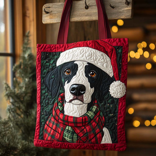 Santa Dalmatian Glow Quilted Tote Bag NCU0XD658