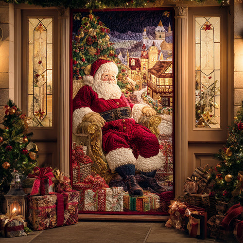 Santa Gift Parade Quilted Door Cover NCU0TD1468